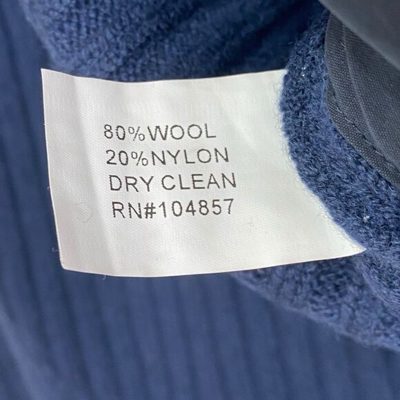 AG Adriano Goldschmied Cardigan Sweater Mens M Blue Ribbed Elbow Patch Wool NEW - Picture 8 of 10